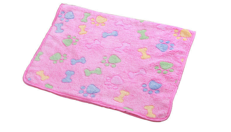 Warm coral fleece blanket kennel mats cats and dogs
