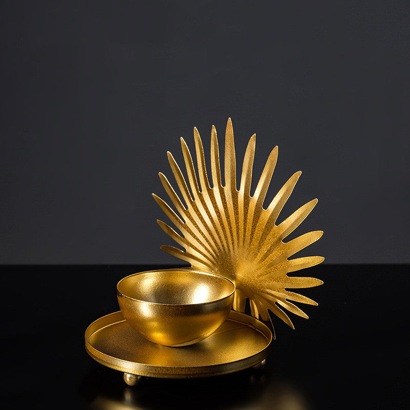 Hypnotic Golden Candle Holder