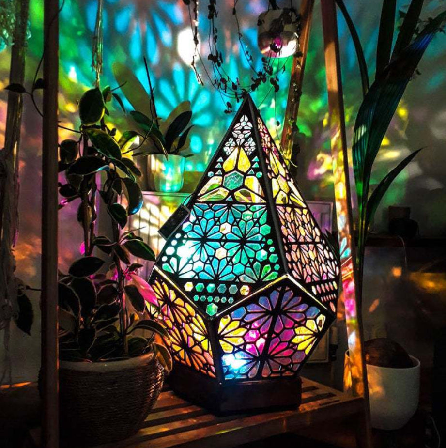 Colourful Hollow Wooden Night Light