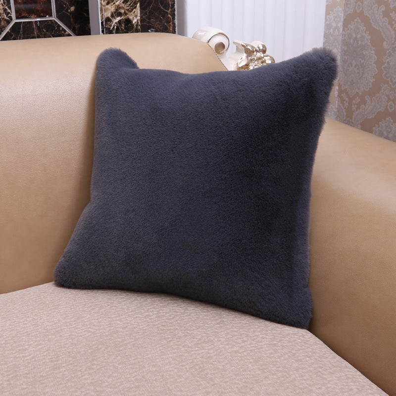 Short Hair Throw Pillow Cover