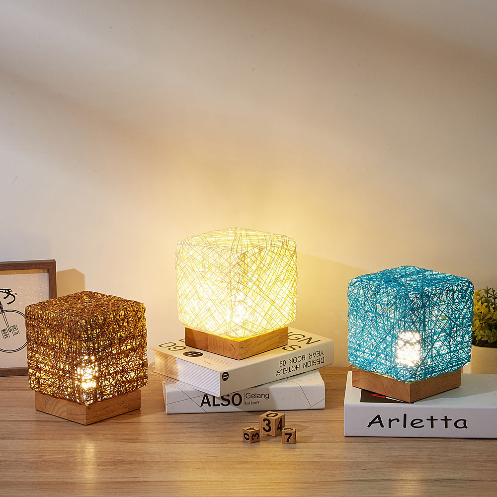 Hand Knitted Cube Lamps