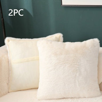 Short Hair Throw Pillow Cover