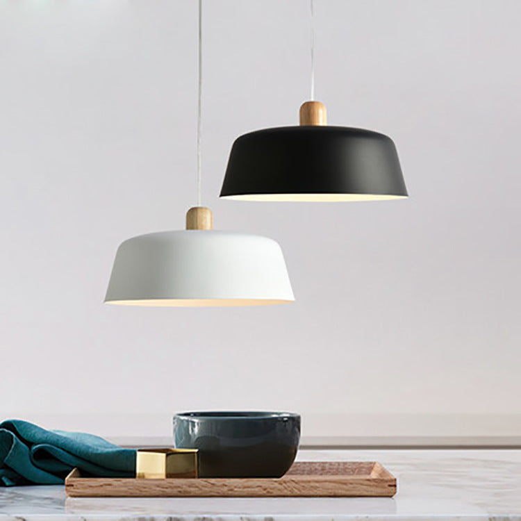 Nordic Wooden Kitchen Light Bulb Pendant
