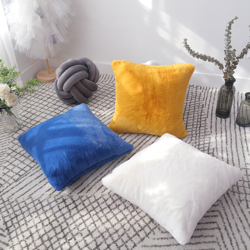 Short Hair Throw Pillow Cover