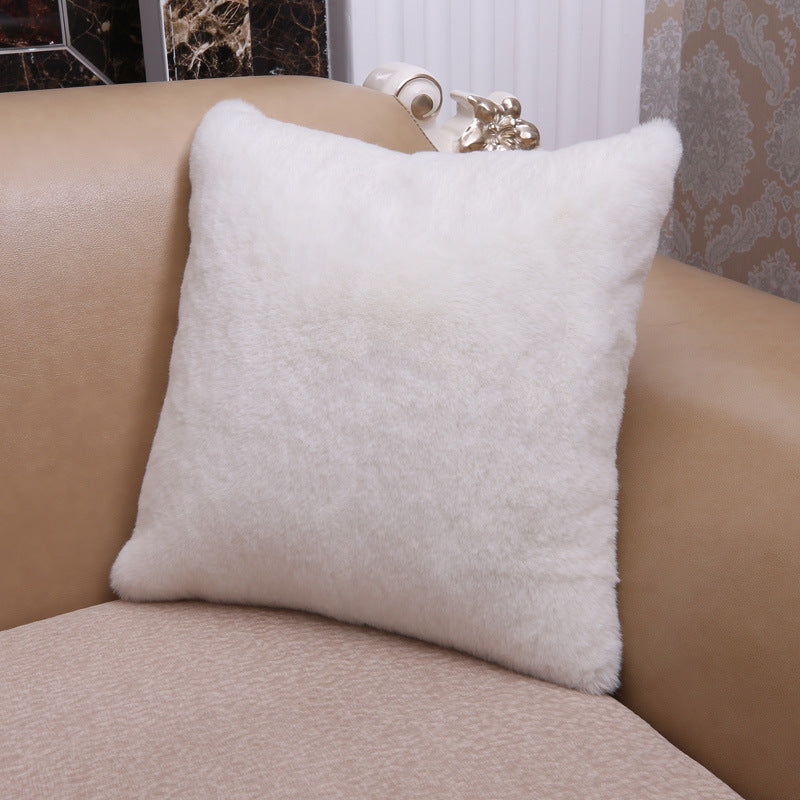 Short Hair Throw Pillow Cover